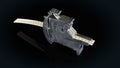 SMT Caddy MTI tape feeder loaded with 8 mm paper tape, on a dark reflective surface